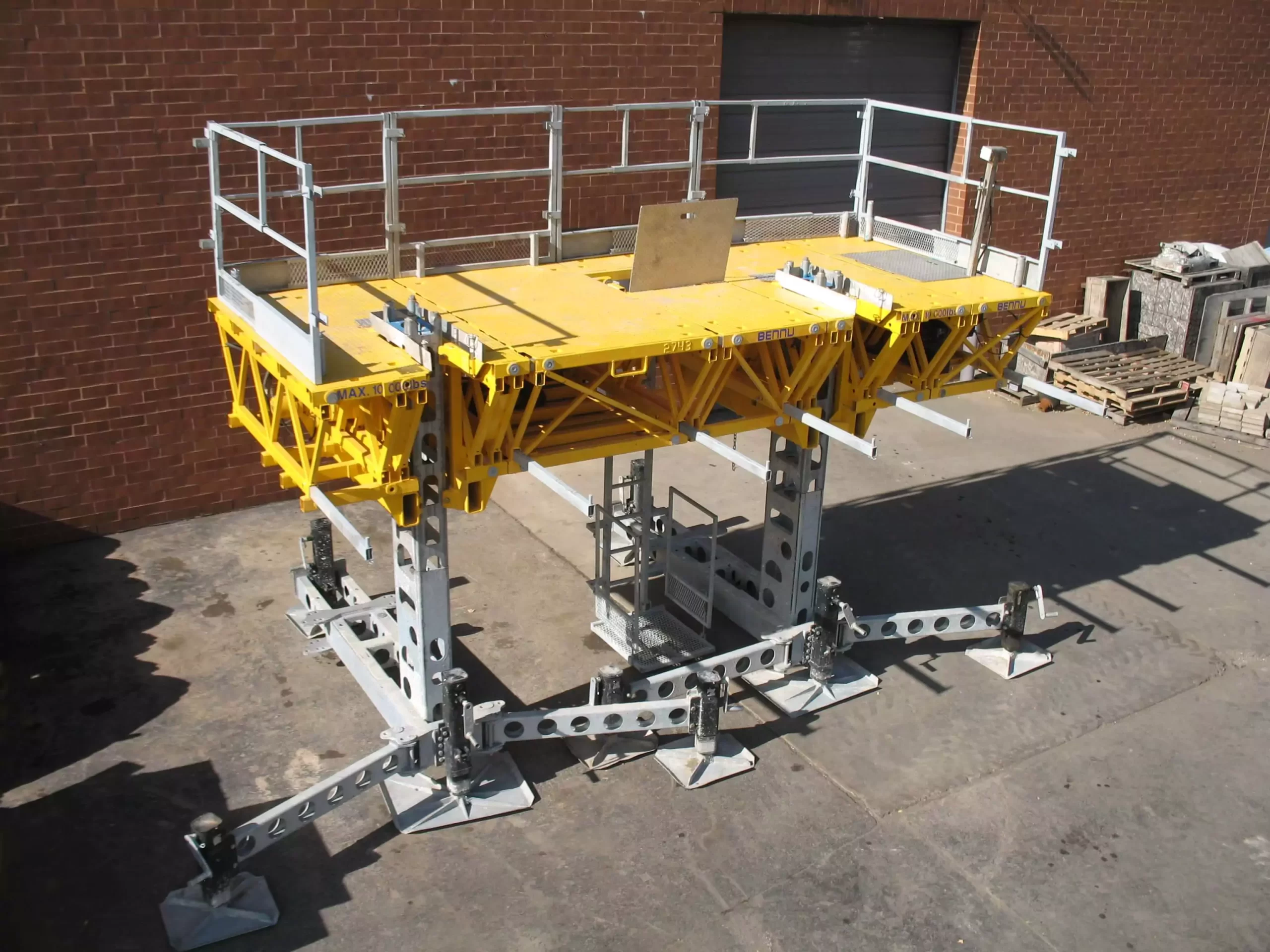 Yellow Mobile Scaffolding manufactured by Bennu Parts